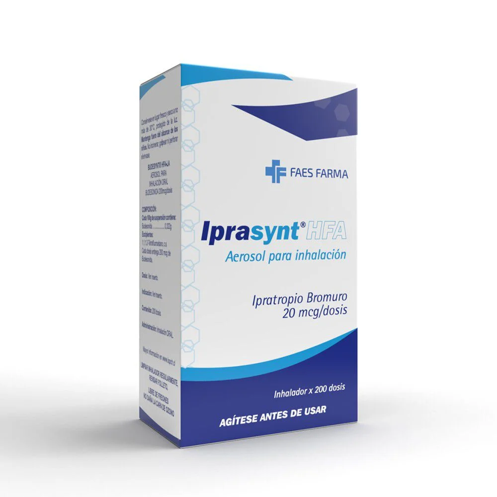 IPRASYNT HFA AEROSOL PARA INHALACION ORAL 20 mcg / DOSIS (BROMURO DE IPREATROPIO) 200 DOSIS: imagen 1