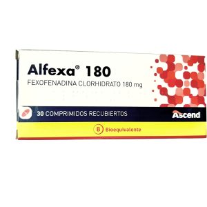 ALFEXA® 180 mg 30 COMP REC (FEXOFENADINA CLORHIDRATO) BE