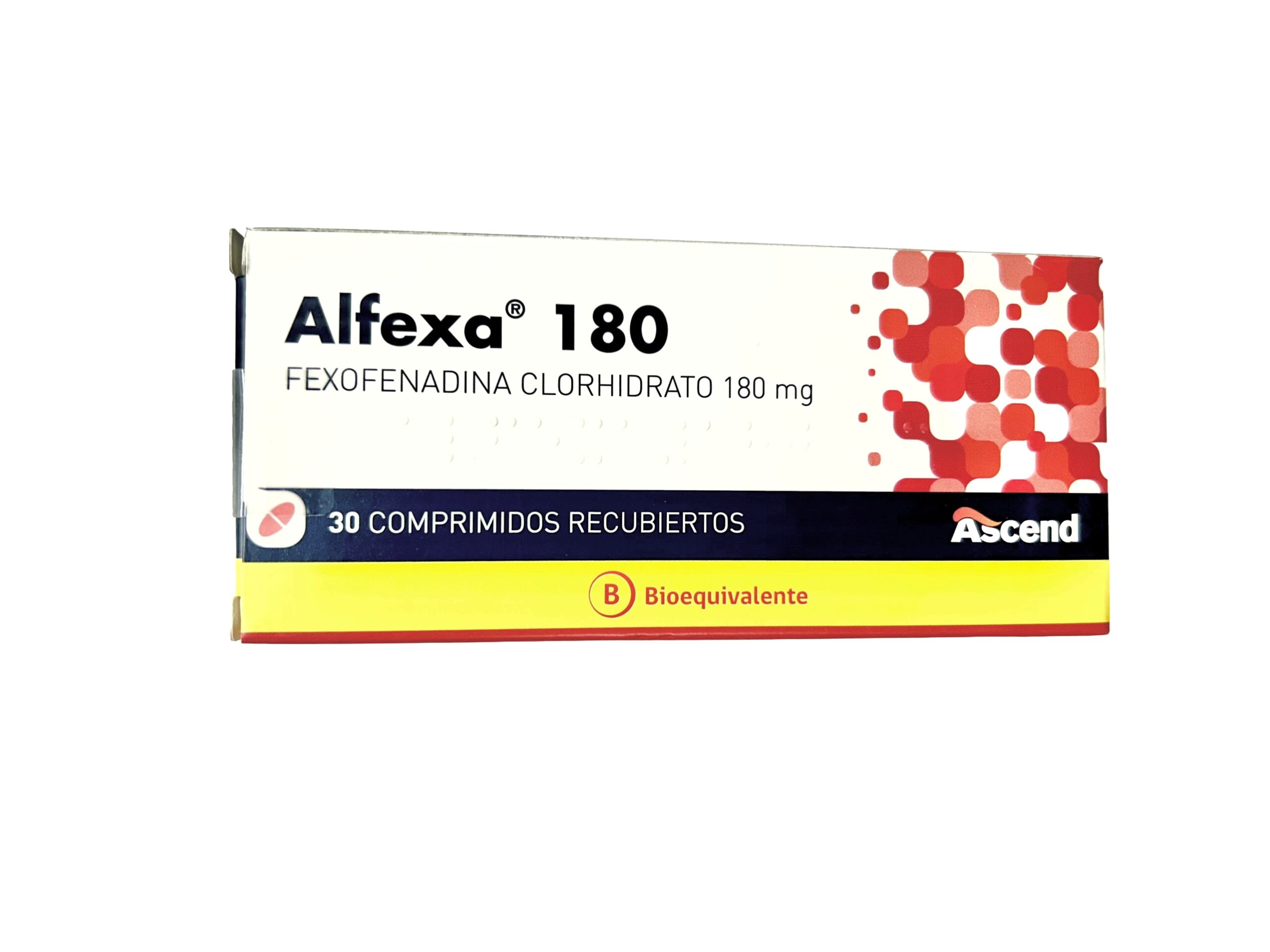 ALFEXA® 180 mg 30 COMP REC (FEXOFENADINA CLORHIDRATO) BE: imagen 1