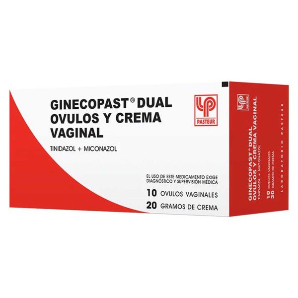 GINECOPAST® DUAL 100/150 10 OVULOS VAGINALES 20 g DE CREMA (MICONAZOL NITRATO, TINIDAZOL)