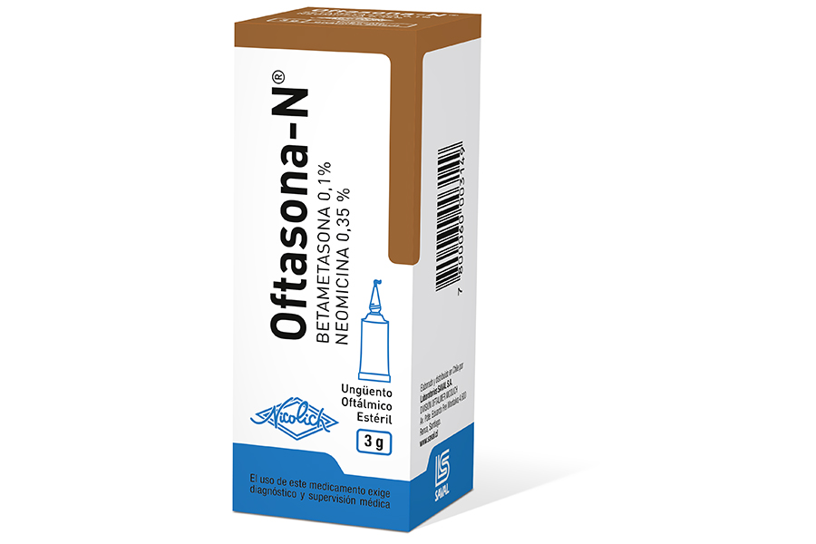 OFTASONA-N (BETAMETASONA 0.1% NEOMICINA 0.35%) UNG OFT 3 GR: imagen 1