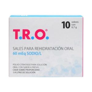T.R.O SALES REHIDRATANTES POLVO PARA SOLUCION ORAL 90 mEq SODIO/L 4 SOBRES