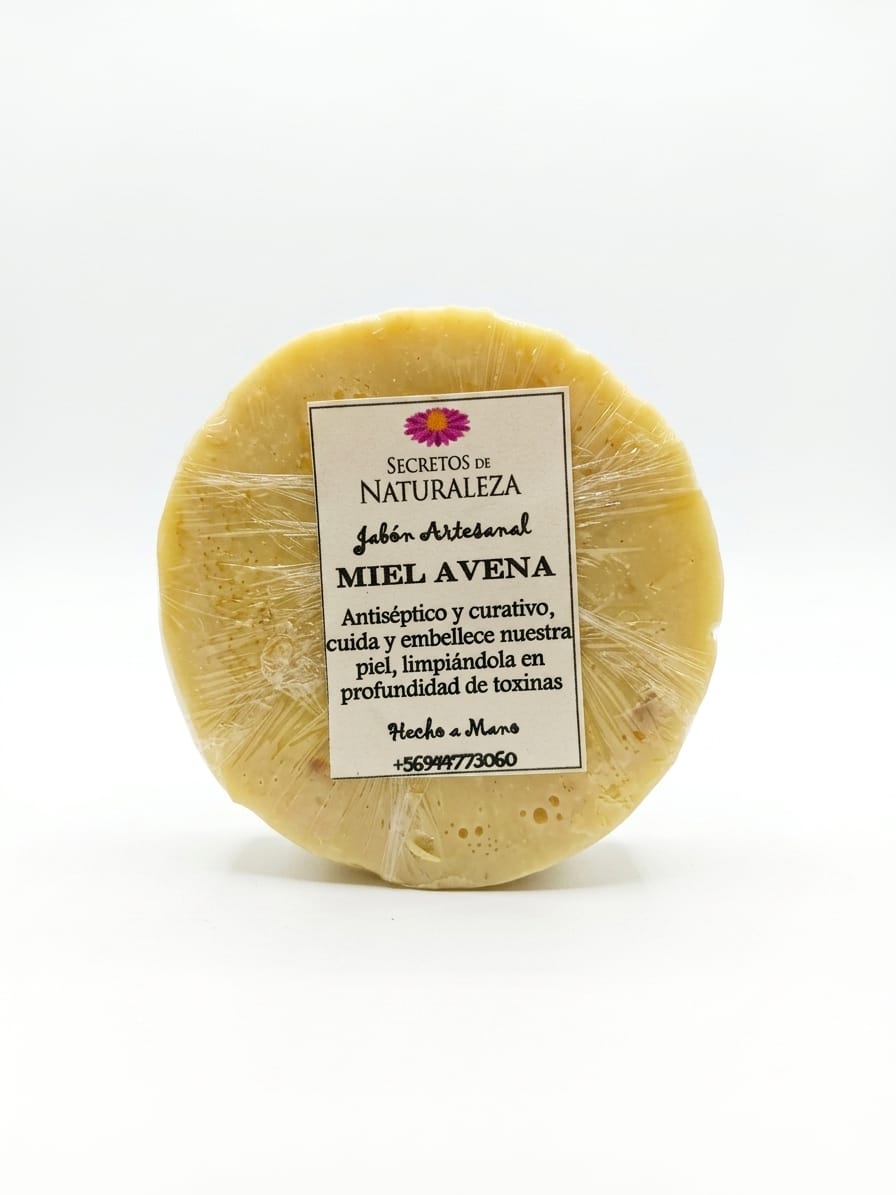 JABON ARTESANAL MIEL AVENA: imagen 1