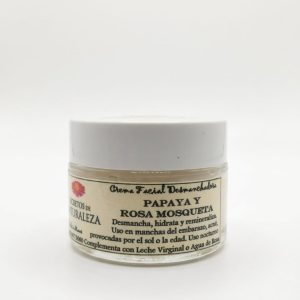 CREMA FACIAL DESMANCHADORA PAPAYA Y ROSA MOSQUETA 32 g