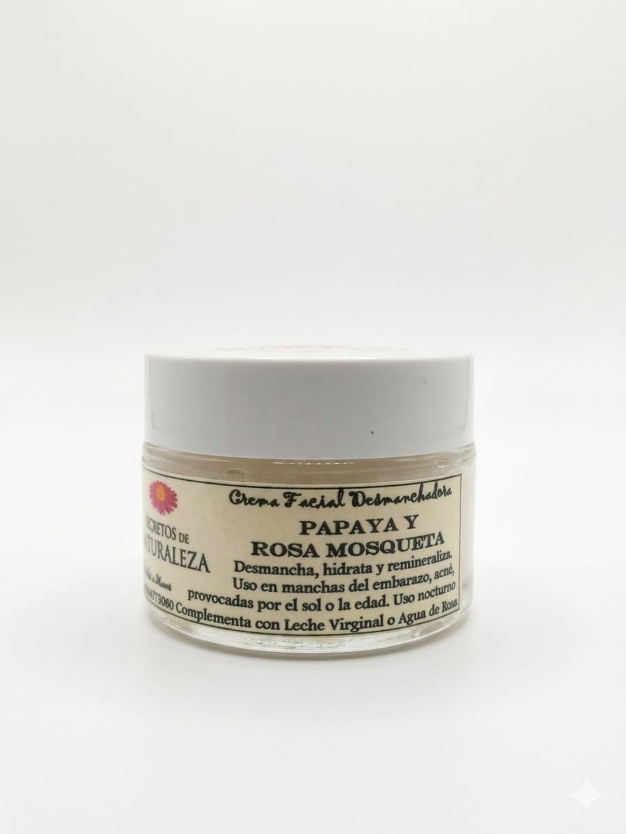 CREMA FACIAL DESMANCHADORA PAPAYA Y ROSA MOSQUETA 32 g: imagen 1