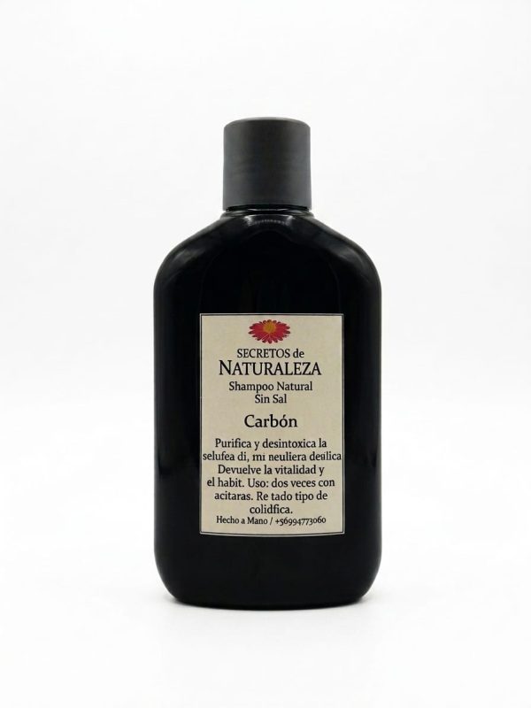 SHAMPOO NATURAL SIN SAL CARBÓN 250 ml