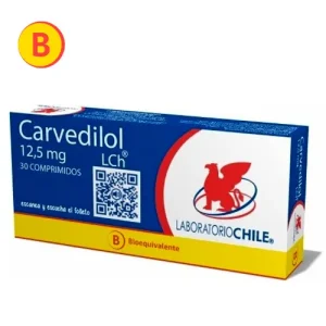 CARVEDILOL 12.5 mg 30 COM BE