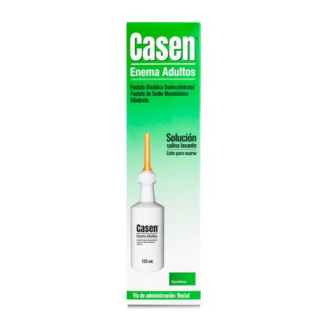CASEN ENEMA ADULTOS (FOSFATO DISODICO DODECAHIDRATO / FOSFATO MONOBASICO DIHIDRATO) SOL SALINA LAXA