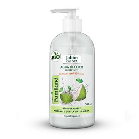 JABÓN GEL FAMILAND AGUA DE COCO HUMECTANTE 500 mL