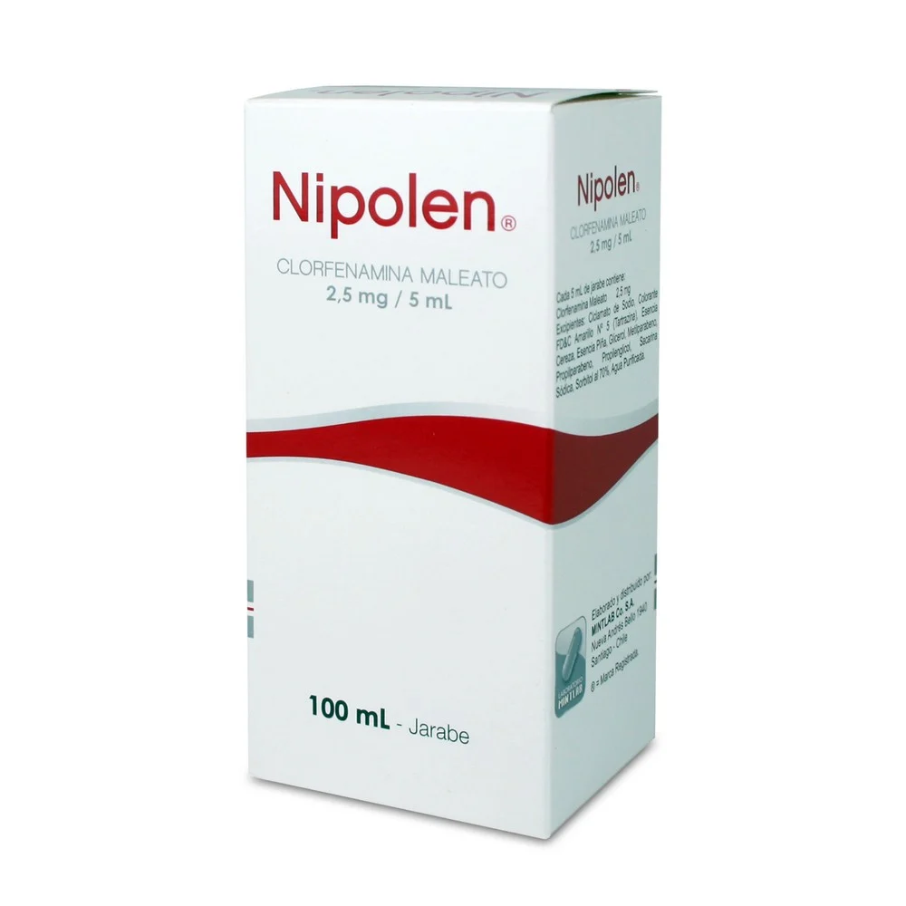 NIPOLEN 2.5 mg / 5 mL (CLORFENAMINA MALEATO) 100 mL: imagen 1
