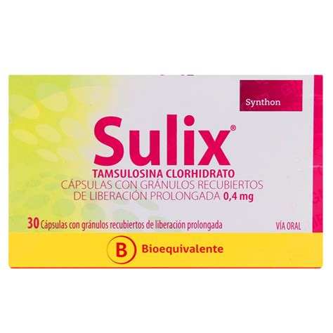 SULIX 0.4 MG 30 CAPS LP (TAMSULOSINA)