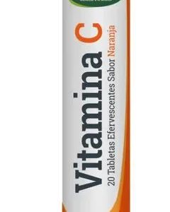 VITAMINA C 1000 mg 20 TAB EFERVECENTES SABOR NARANJA S/AZUCAR (ACIDO ASCORBICO)