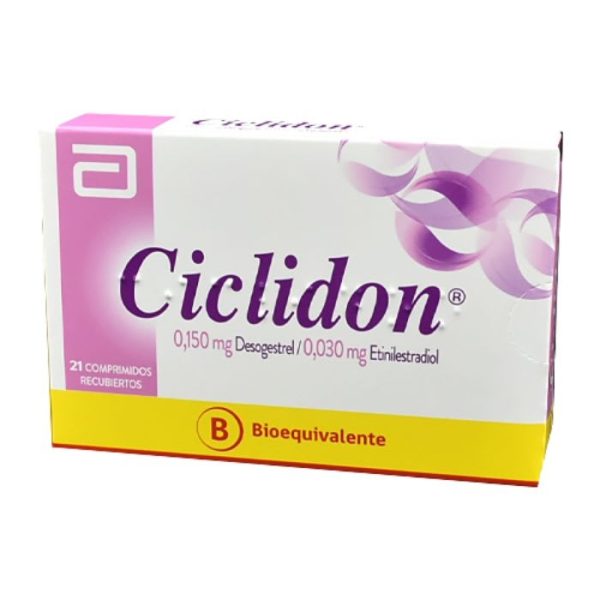 CICLIDON® 0.150mg/0.030mg 21 Comprimidos Recubiertos (DESOGESTREL/ ETINILESTRADIOL)