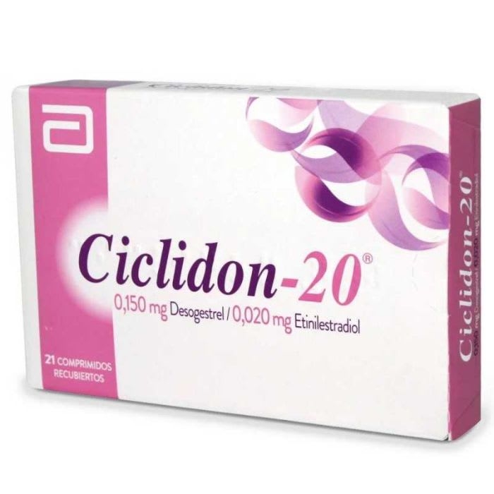CICLIDON-20® 0.150mg/0.020mg 21 Comprimidos Recubiertos (DESOGESTREL/ ETINILESTRADIOL): imagen 1