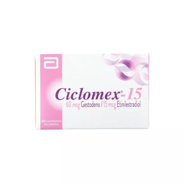 CICLOMEX®-15 60mcg/ 15mcg 28 Comprimidos Recubiertos (GESTODENO/ ETINILESTRADIOL)
