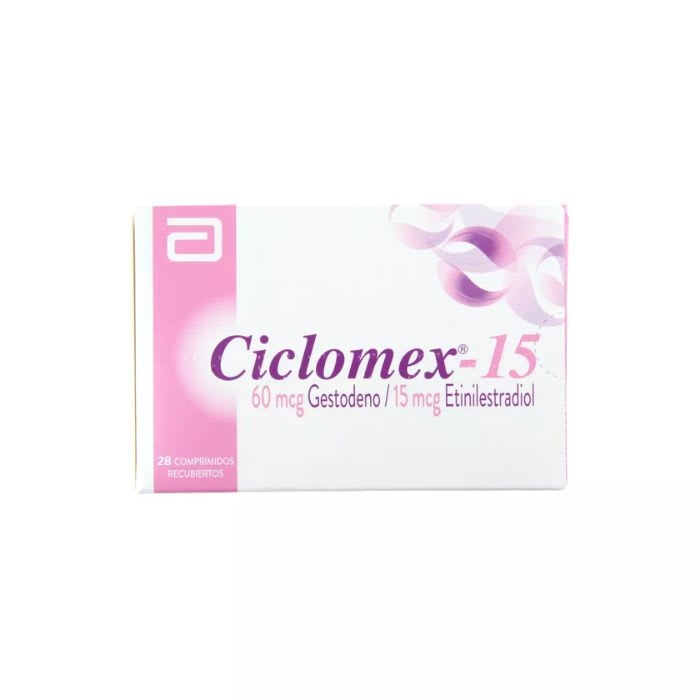 CICLOMEX®-15 60mcg/ 15mcg 28 Comprimidos Recubiertos (GESTODENO/ ETINILESTRADIOL): imagen 1