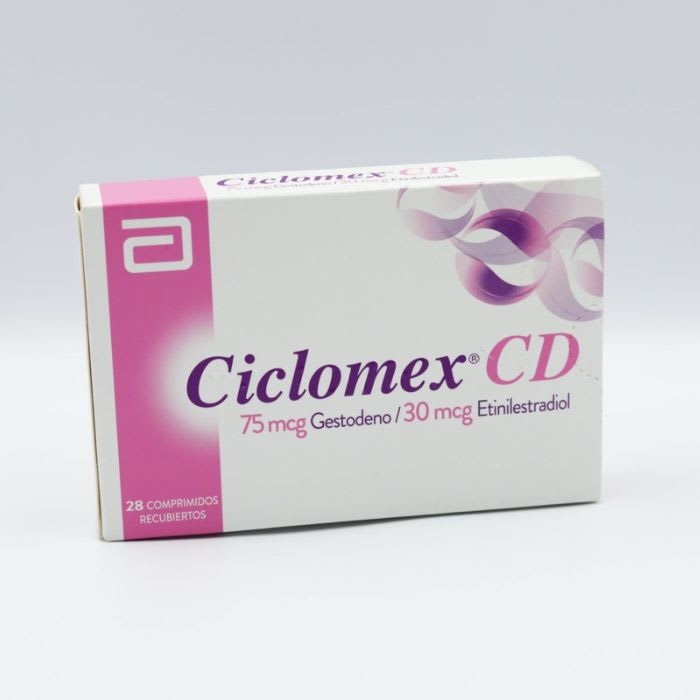 CICLOMEX® CD 75mcg/30mcg 28 Comprimidos Recubiertos (GESTODENO/ ETINILESTRADIOL): imagen 1