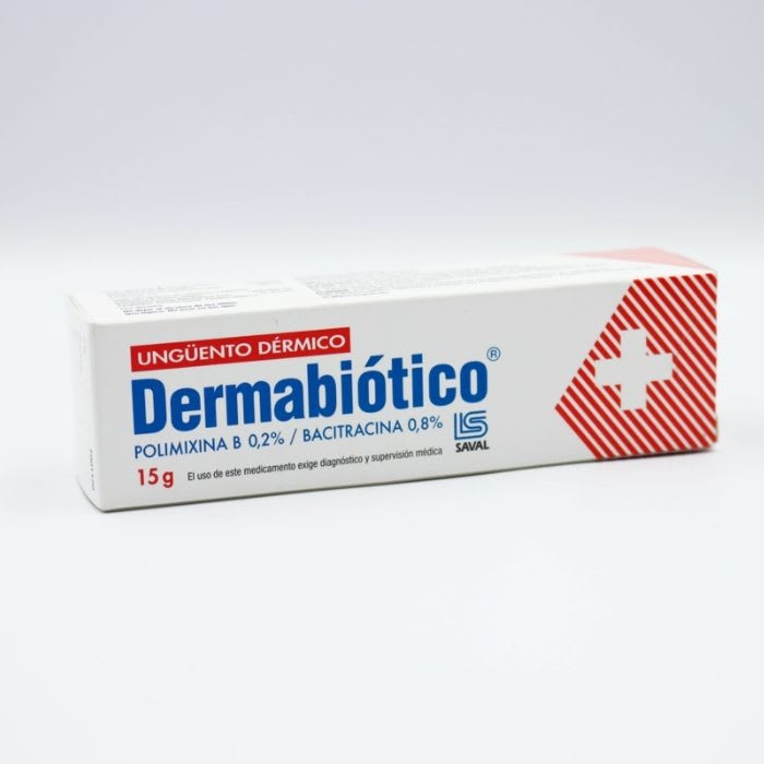 Dermabiótico® Unguento 15g ( Polixina b 0.2% / Bacitracina 0.8%): imagen 1