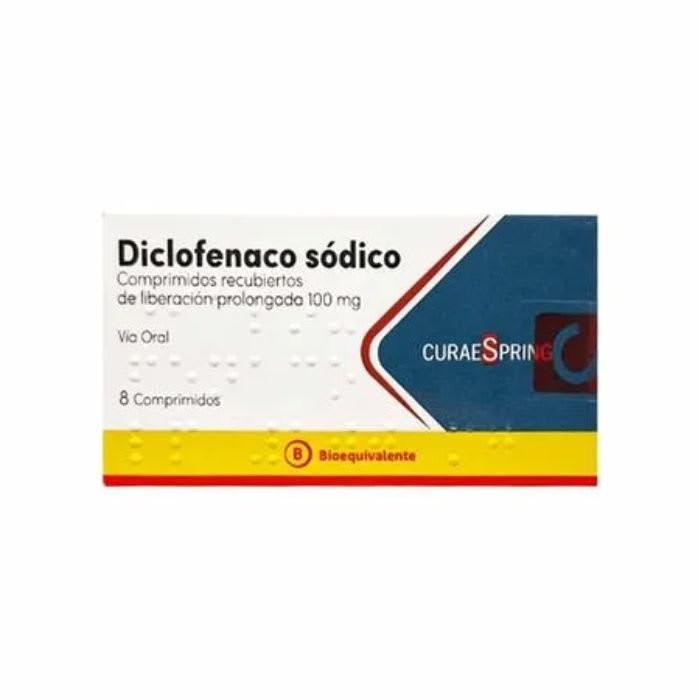 DICLOFENACO SODICO 100 mg 8 Comprimidos: imagen 1
