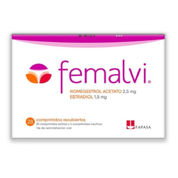 FEMALVI® 2,5mg/1,5 mg  28 Comprimidos Recubiertos (NOMEGESTROL/ ESTRADIOL)