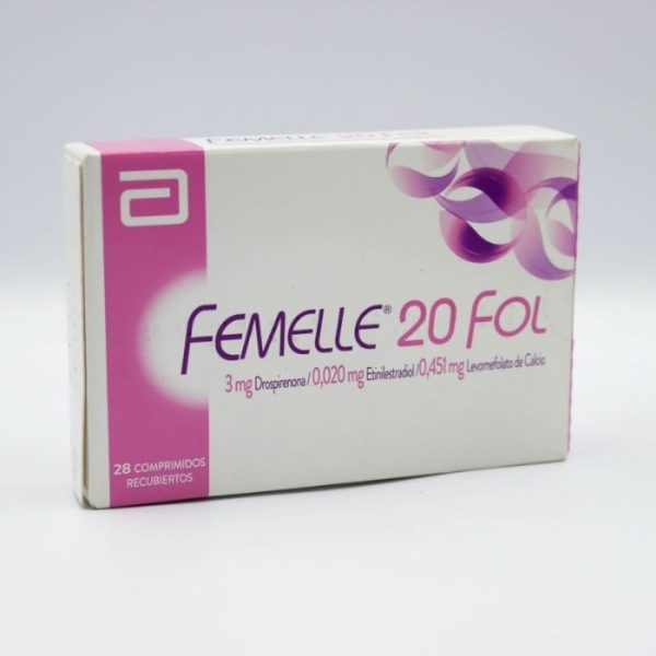 FEMELLE® 20 FOL 3mg/0.020mg/0.451mg (DROSPIRENONA/ ETINILESTRADIOL/ LEVOMEFOLATO)