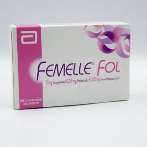 FEMELLE® FOL 3mg/0.03mg/0.451mg (DROSPIRENONA/ ETINILESTRADIOL/ LEVOMEFOLATO)