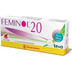 FEMINOL® 75mcg/20mcg 21 Comprimidos Recubiertos (GESTODENO/ ETINILESTRADIOL)