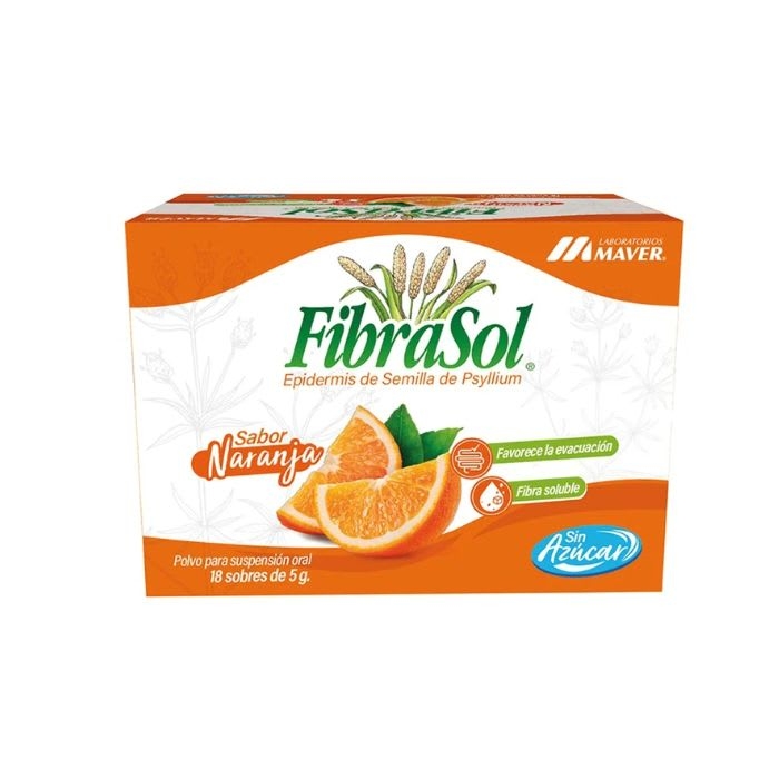 FIBRASOL® 6g 18 Sobres (Epidermis de Semilla de Psyllium): imagen 1
