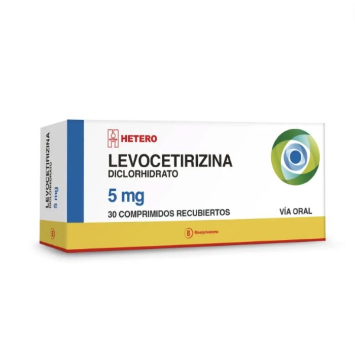 LEVOCETIRICINA 5 mg 30 Comprimidos Recubiertos: imagen 1