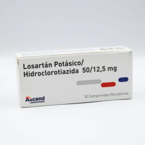 LOSARTAN / HIDROCLOROTIAZIDA 	50 MG/ 12,5 MG 30 COM REC