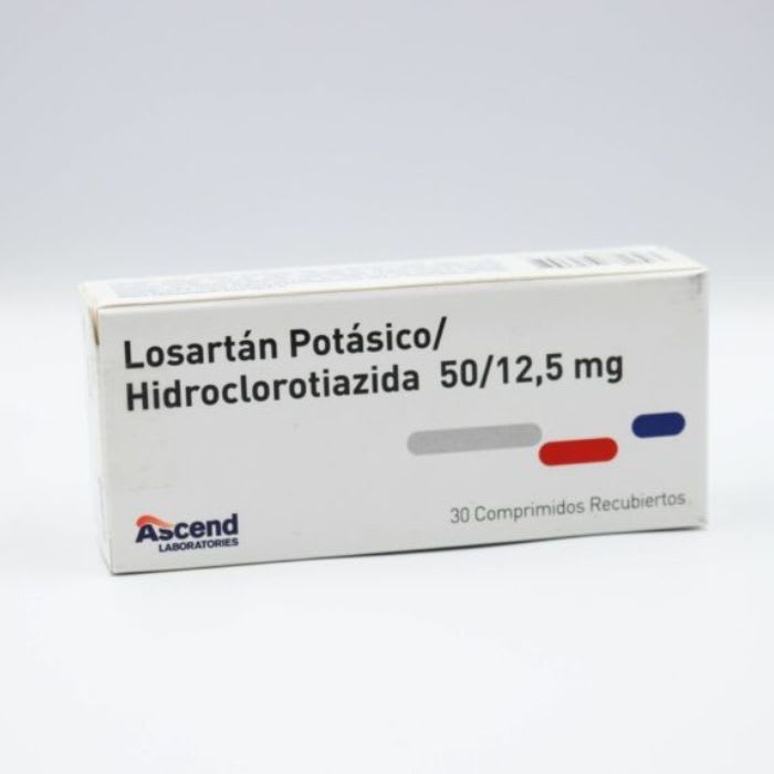 LOSARTAN / HIDROCLOROTIAZIDA 	50 MG/ 12,5 MG 30 COM REC: imagen 1