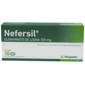 NEFERSIL 125 mg 10 Comprimidos Recubiertos (CLONIXINATO DE LISINA)