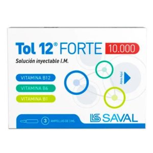 TOL 12 FORTE® 3 Ampollas de 3 mL Solución inyectable (VIT B1-6-12)