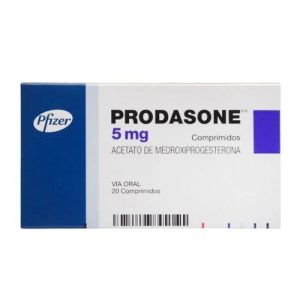 PRODASONE 5 mg  20 COM (ACETATO DE MEDROXIPROGESTERONA)