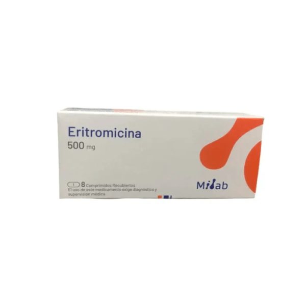 ERITROMICINA 500 MG 8 COM REC