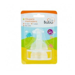 Bubu Chupete mamadera 6m+ boca ancha x 2 unidades