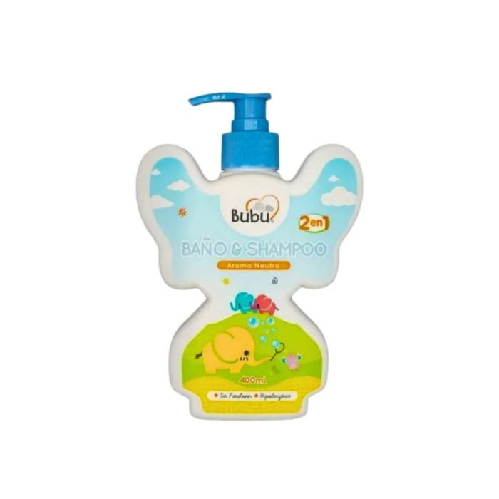 Bubu 2-en-1 Shampoo y Jabón Limpiador de Pelo y Cuerpo 400 mL: imagen 1