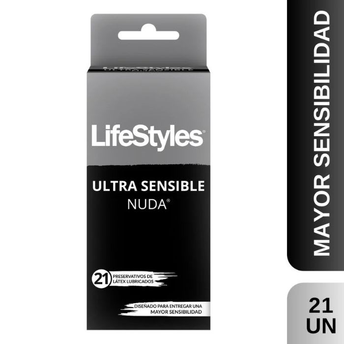 PRESERVATIVO LIFESTYLES NUDA 21 preservativos de Látex Lubricados: imagen 1