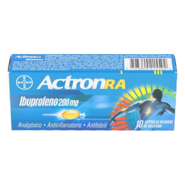 ACTRON®RA 200 mg 10 Capsulas Blandas (IBUPROFENO)