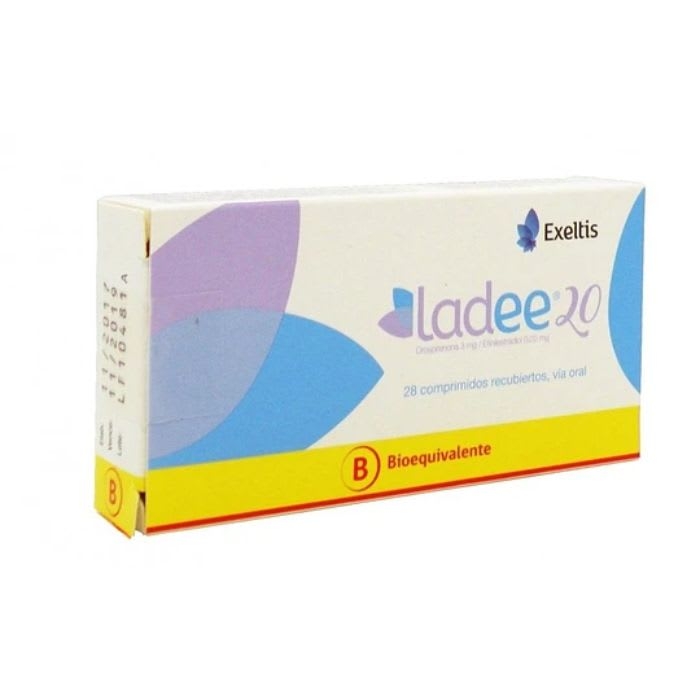 LADEE® 20 3mg/0.02mg 28 Comprimidos Recubiertos (DROSPERINONA/ ETINILESTRADIOL): imagen 1
