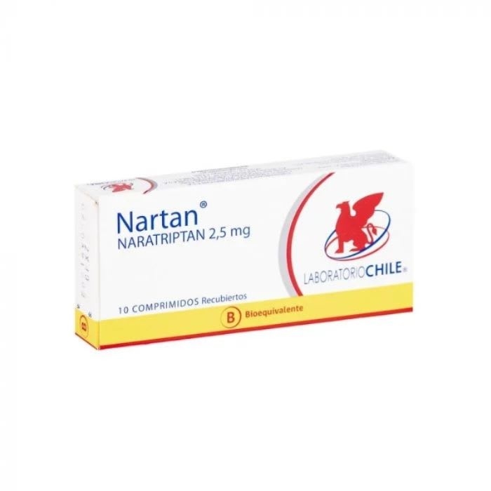 NARTAN® 2.5 mg 10 Comprimidos Recubiertos (NARATRIPTAN): imagen 1