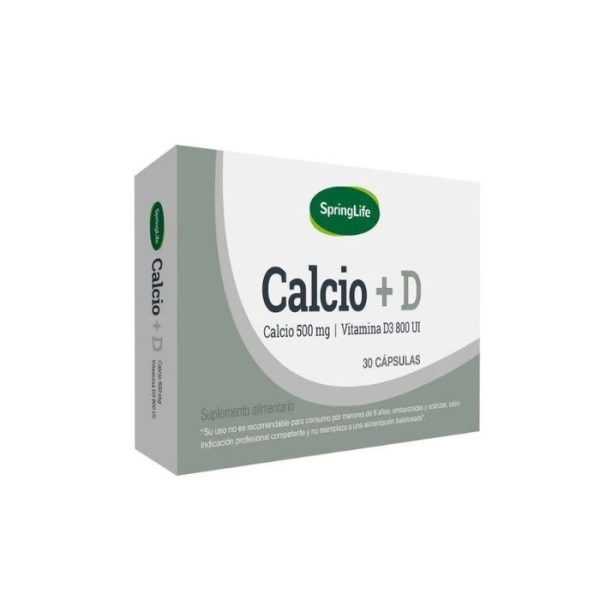 CALCIO + D3 500mg/800U.I 30 Capsulas