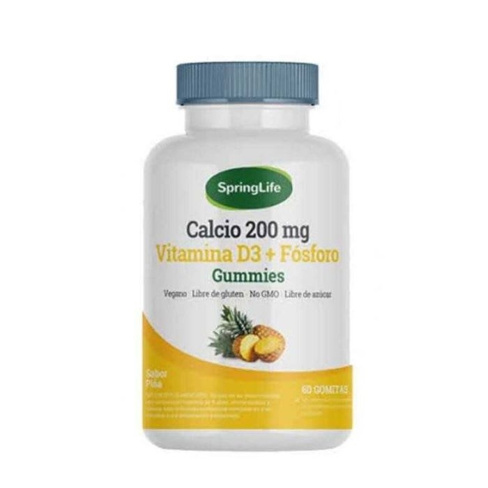 Calcio 200 mg Vitamina D3 + Fósforo 60 gomitas: imagen 1