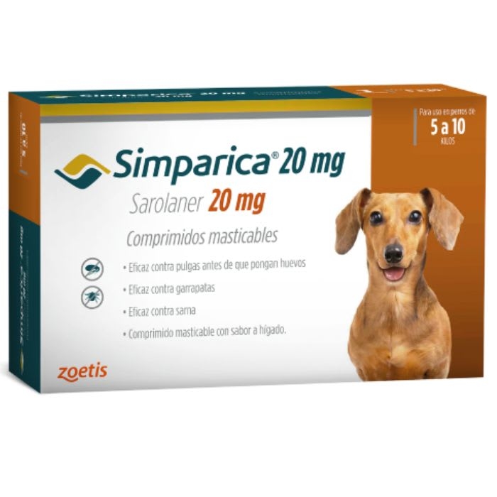 SIMPARICA® 20 mg 1 COM MAS (SAROLANER): imagen 1