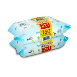 BUBU Super Pack Toallitas Húmedas con Aceite de Emú – 2 × 80 uds