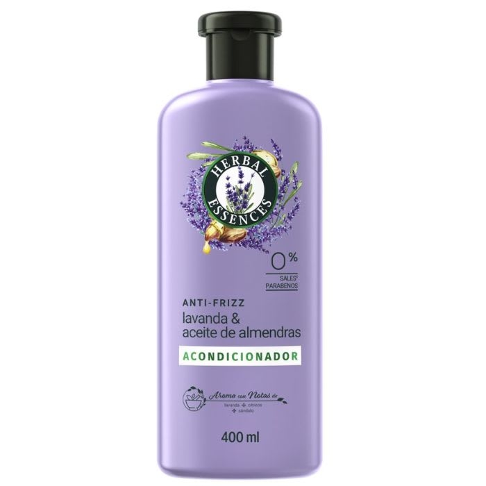 ACONDICIONADOR HERBAL ESSENCES Anti-Frizz Lavanda & Aceite de almendras 400 mL: imagen 1