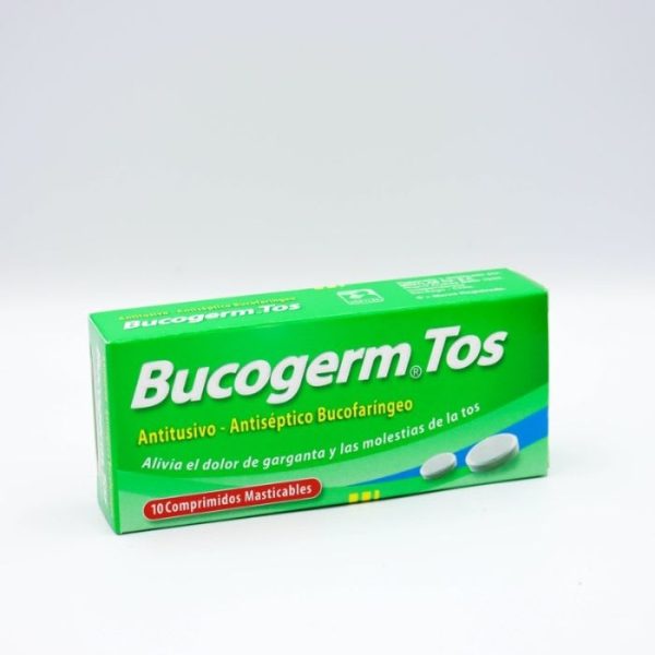 BUCOGERM® TOS (CLORHEXIDINA/ NOSCAPINA) 5 mg / 10 mg 10 Comprimidos Masticables