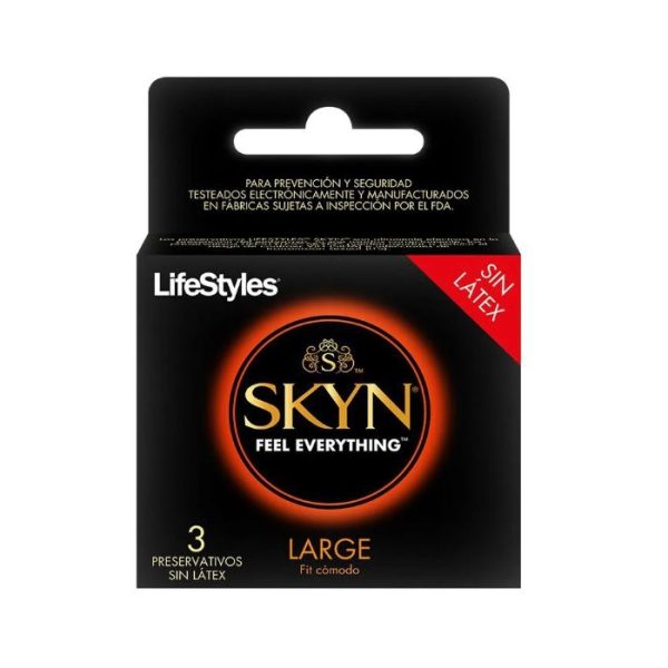 LifeStyles® SKYN LARGE Fit Comodo 3 Preservativos SIN LATEX