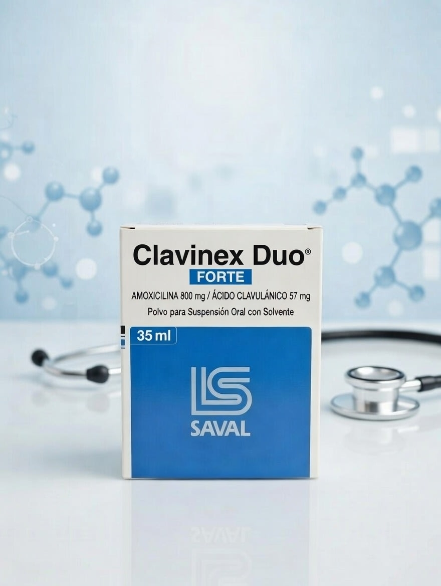 CLAVINEX DUO (AMOXICILINA/ AC CLAVULANICO) 800 MG/ 57 MG 35 ML: imagen 1