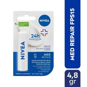 NIVEA LIP CARE BALSAMO LABIAL MED REPAIR FPS15 4,8 GRS